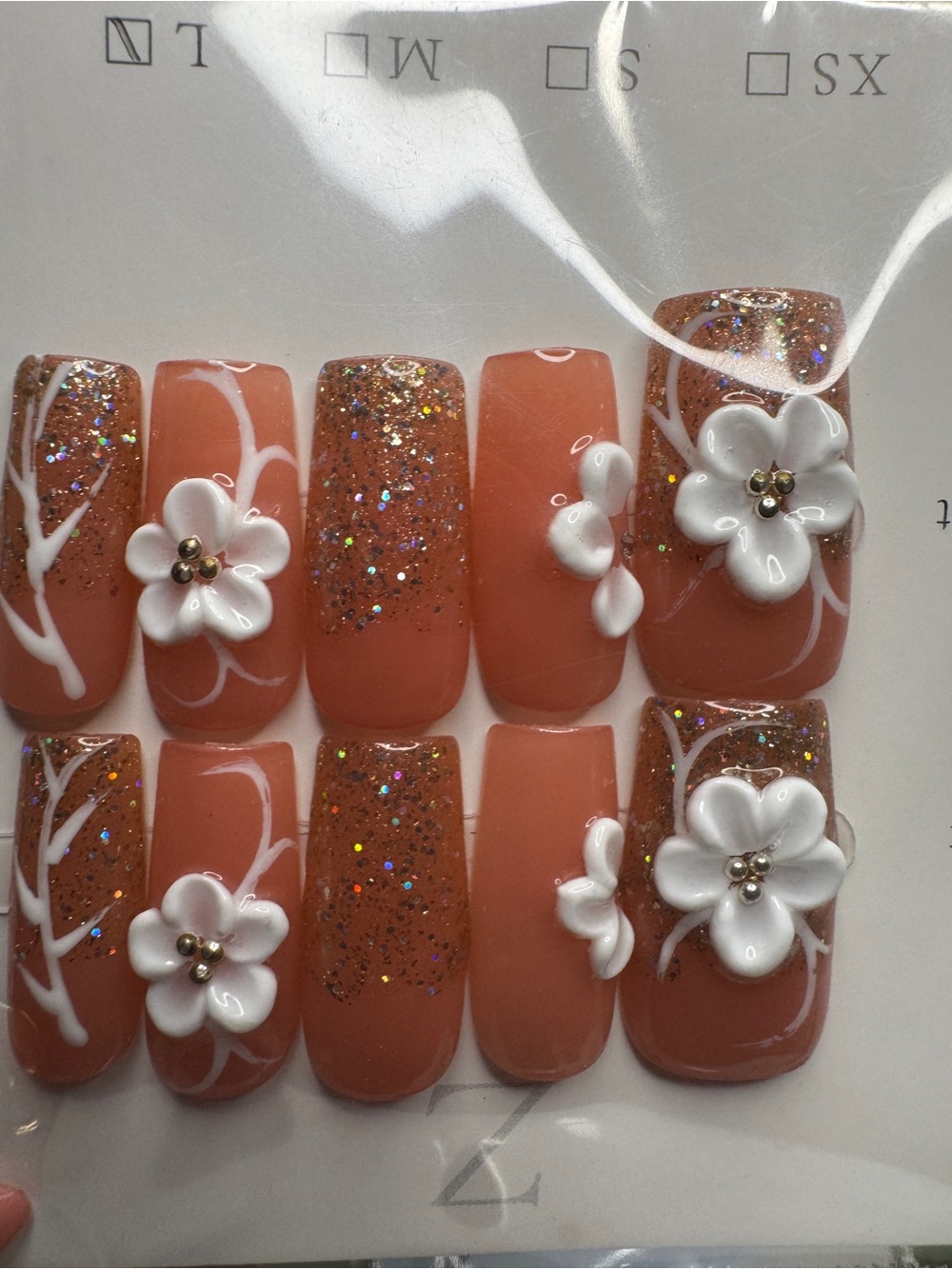 Trio, large press-on nail set for sale ,3 for $20